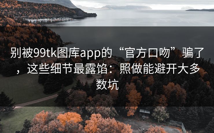 别被99tk图库app的“官方口吻”骗了，这些细节最露馅：照做能避开大多数坑